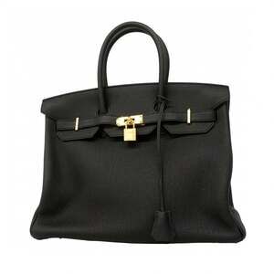Hermes Birkin 35 Togo Leather Handbag, Black, Y Stamp, Women's, P2859810